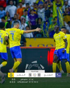 النصر يقسو على الفتح برباعية في الدوري السعودي 