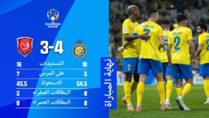 نتيجة مباراة النصر والدحيل في دوري أبطال أسيا