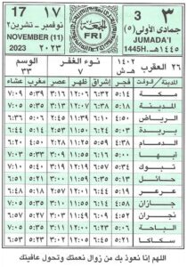 مواقيت الصلاة في السعودية