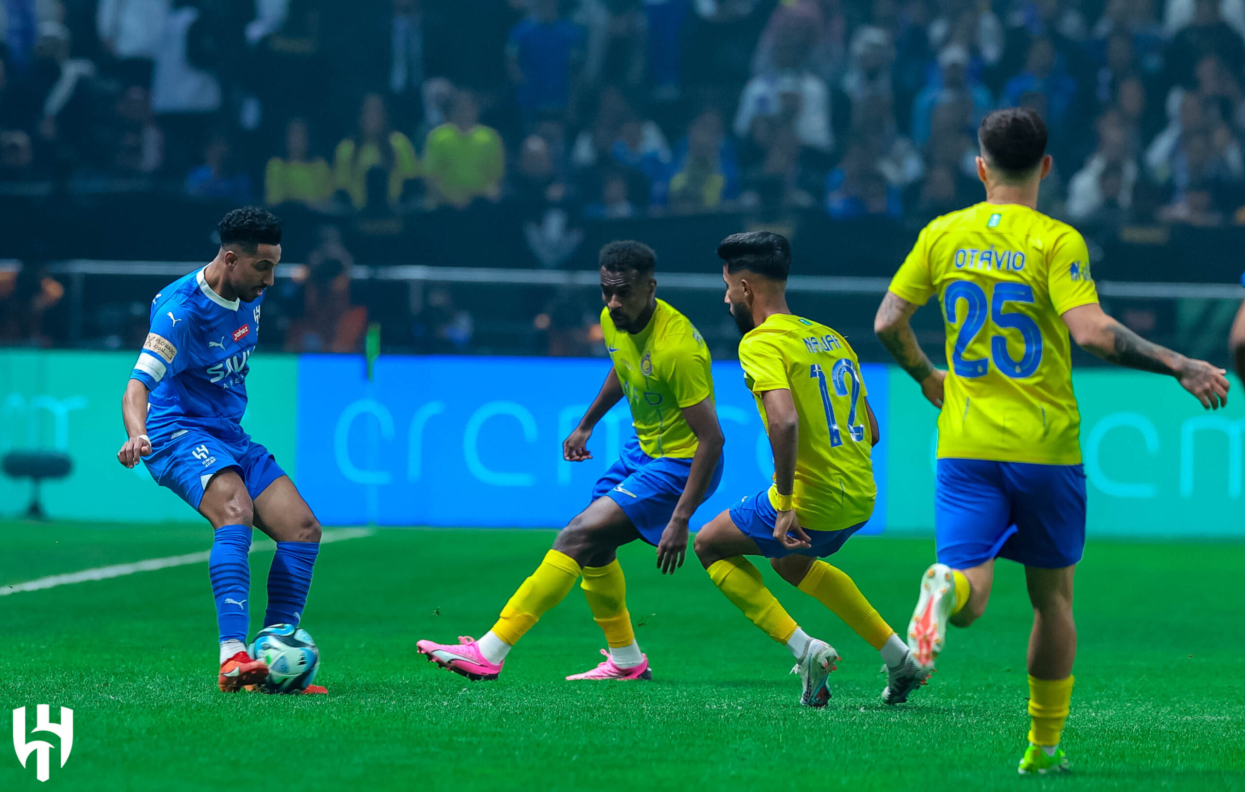 شاهد أهداف الشوط الأول لمباراة الهلال ضد النصر في نهائي موسم الرياض